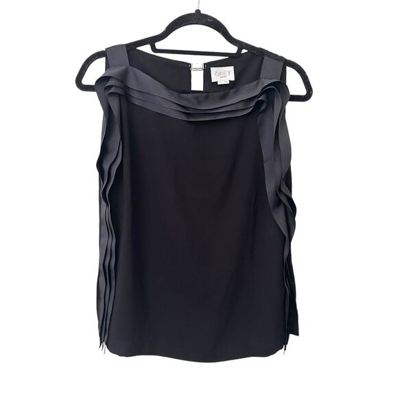 GREY JASON WU Sleeveless Ribbon Blouse‎ Black NWOT Sz 4 - Picture 1 of 3